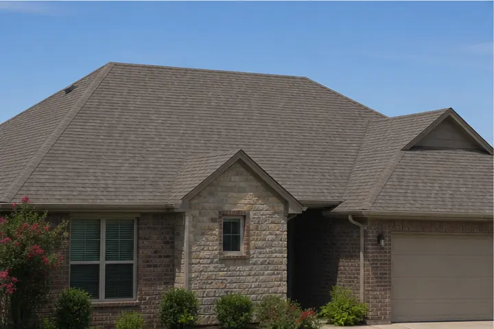 Roof plane with a straight, even ridge and no visible sag.